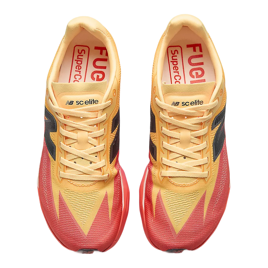 New Balance Women's FuelCell Supercomp Elite v5 – Tangerine Heat with White Peach and Pink Heat - Interval Running