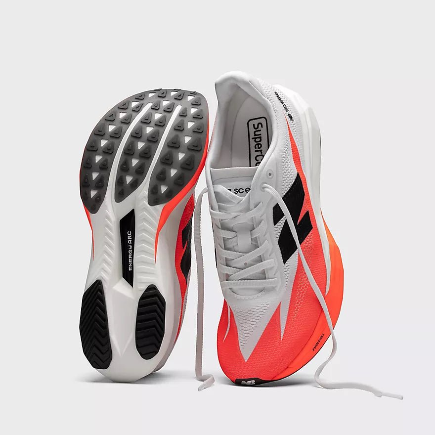 New Balance Women's FuelCell Supercomp Elite v5 - Urgent Red with Black and White - Interval Running