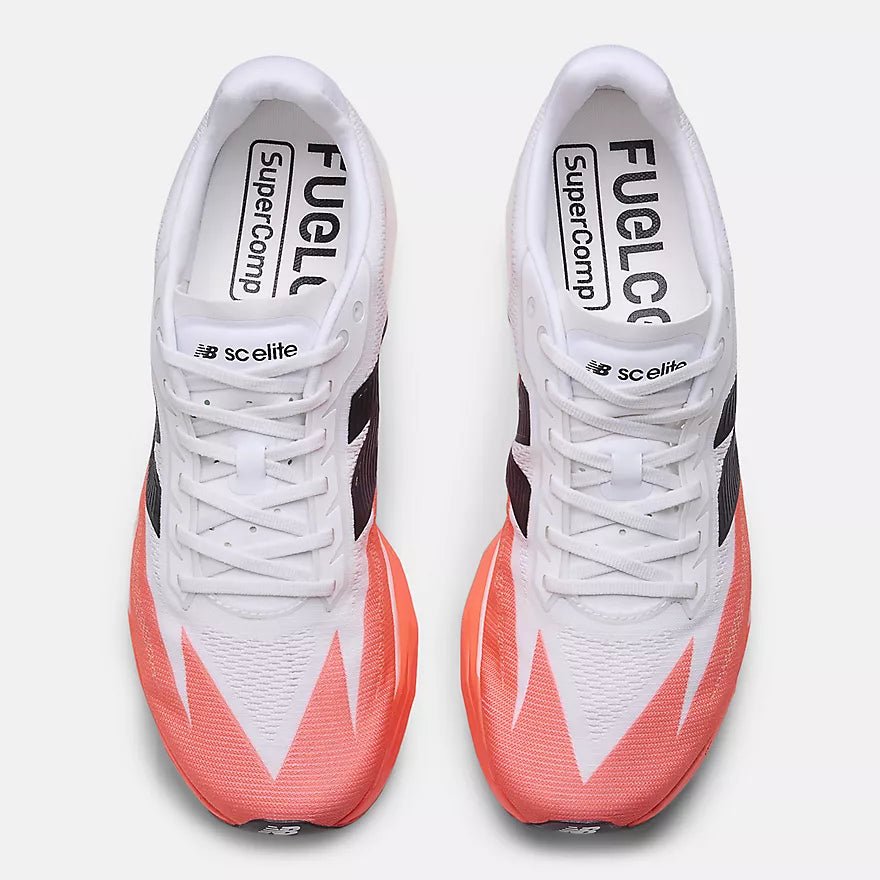 New Balance Women's FuelCell Supercomp Elite v5 - Urgent Red with Black and White - Interval Running