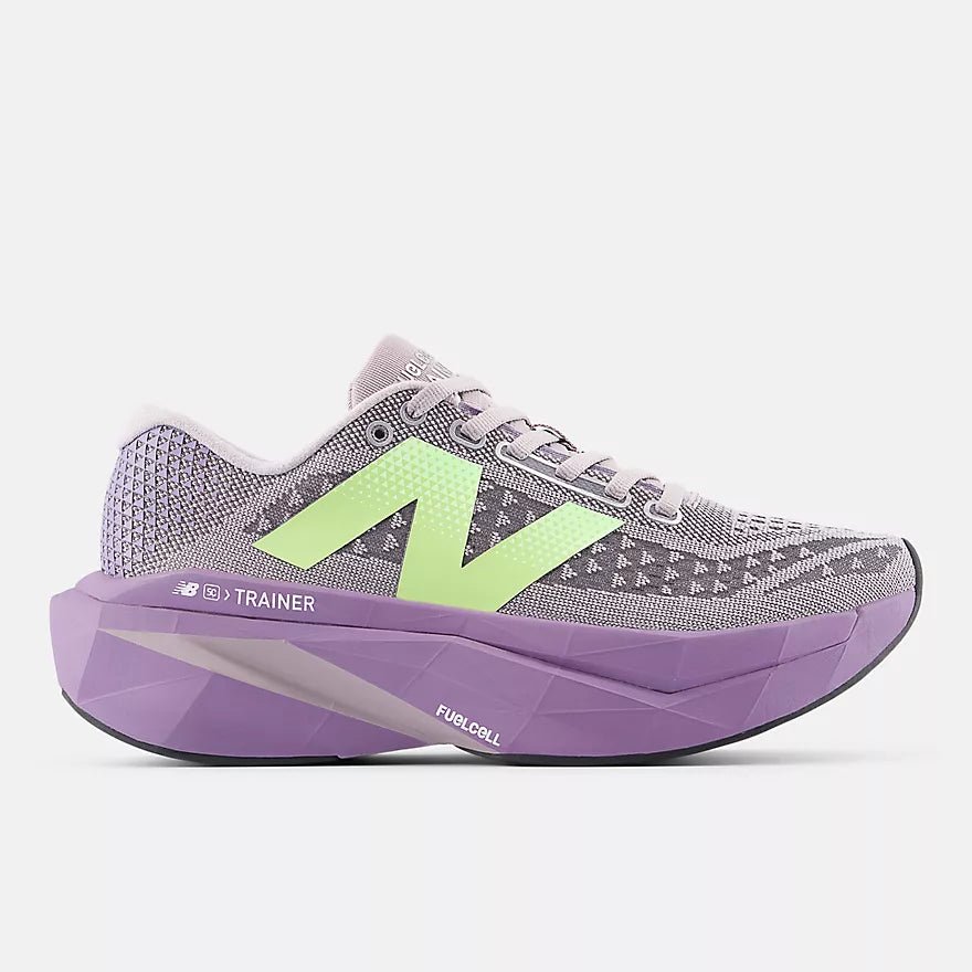 New Balance Women's FuelCell SuperComp Trainer v3 – TRUFFLE SALT with CANDIED VIOLET - Interval Running
