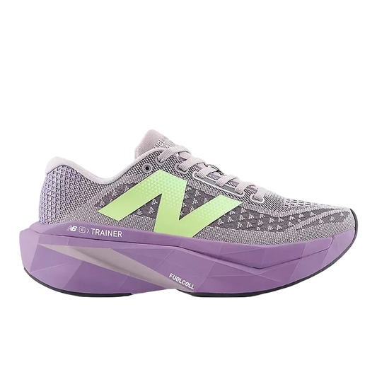 New Balance Women's FuelCell SuperComp Trainer v3 – TRUFFLE SALT with CANDIED VIOLET - Interval Running