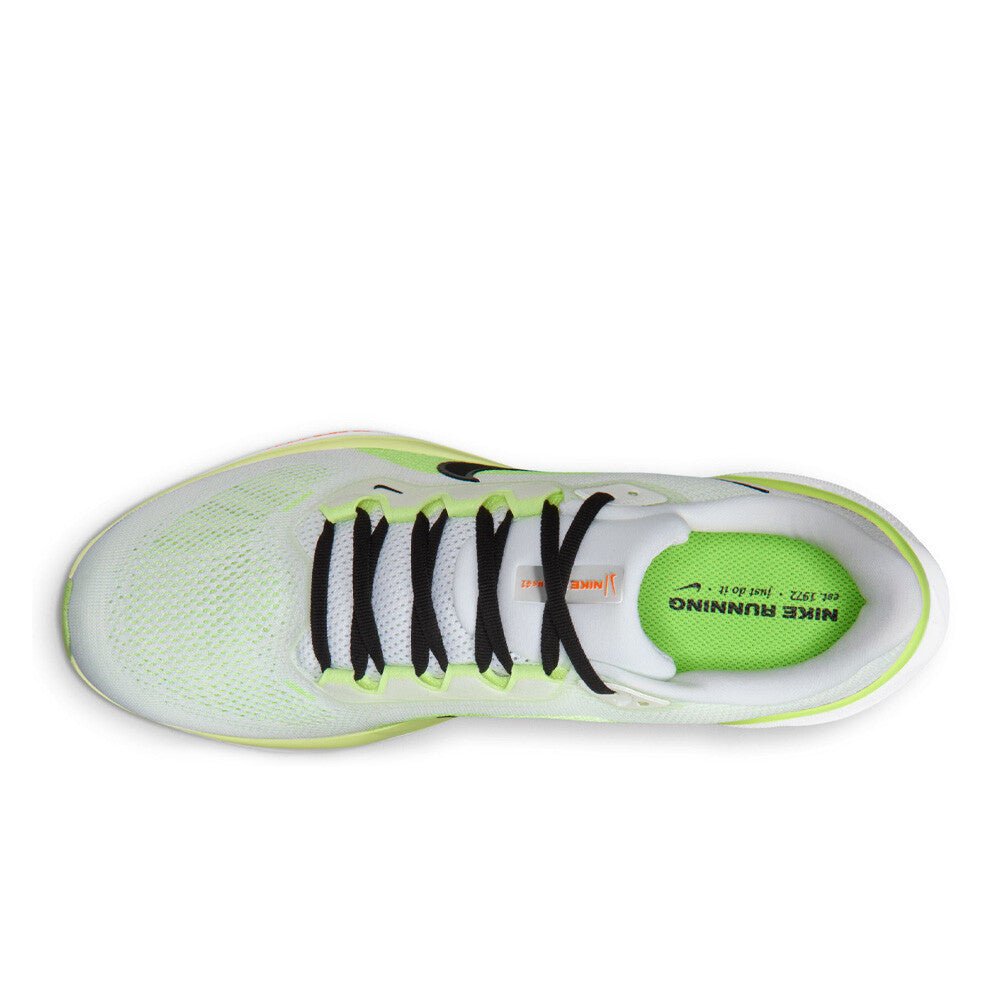 Nike Men's Pegasus 41 - White / Black / Volt Ice / Barely Volt - Interval Running