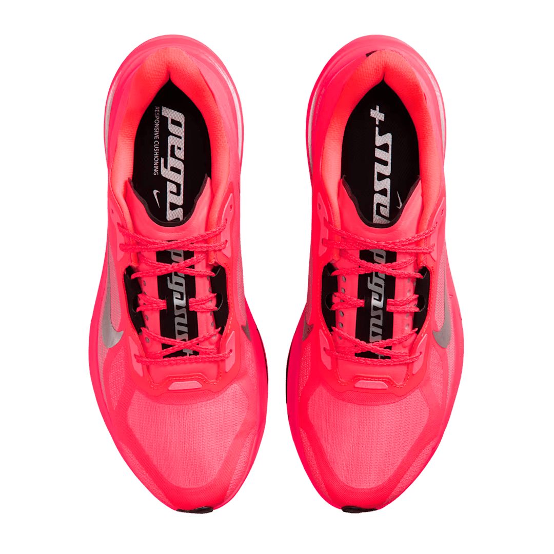 Nike Men's Pegasus Plus 2 – Flash Crimson/Black/Light Smoke Grey/Metallic Silver - Interval Running