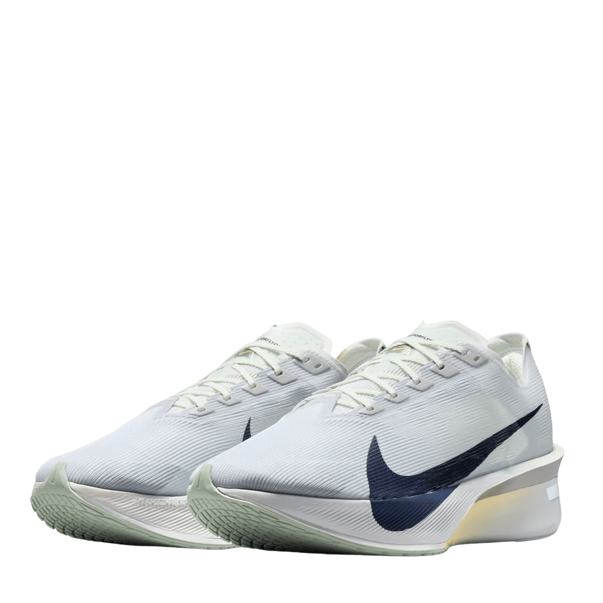 Nike Men's Vaporfly 4 Next% – Spruce Aura/Grey Fog/Ice Peach/Dark Obsidian - Interval Running