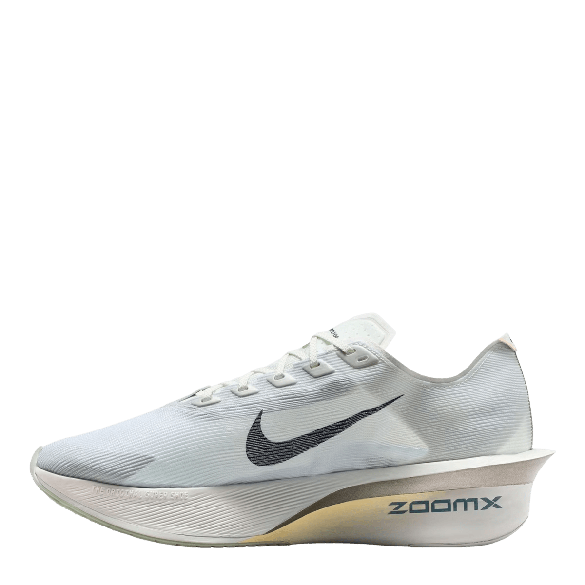 Nike Men's Vaporfly 4 Next% – Spruce Aura/Grey Fog/Ice Peach/Dark Obsidian - Interval Running