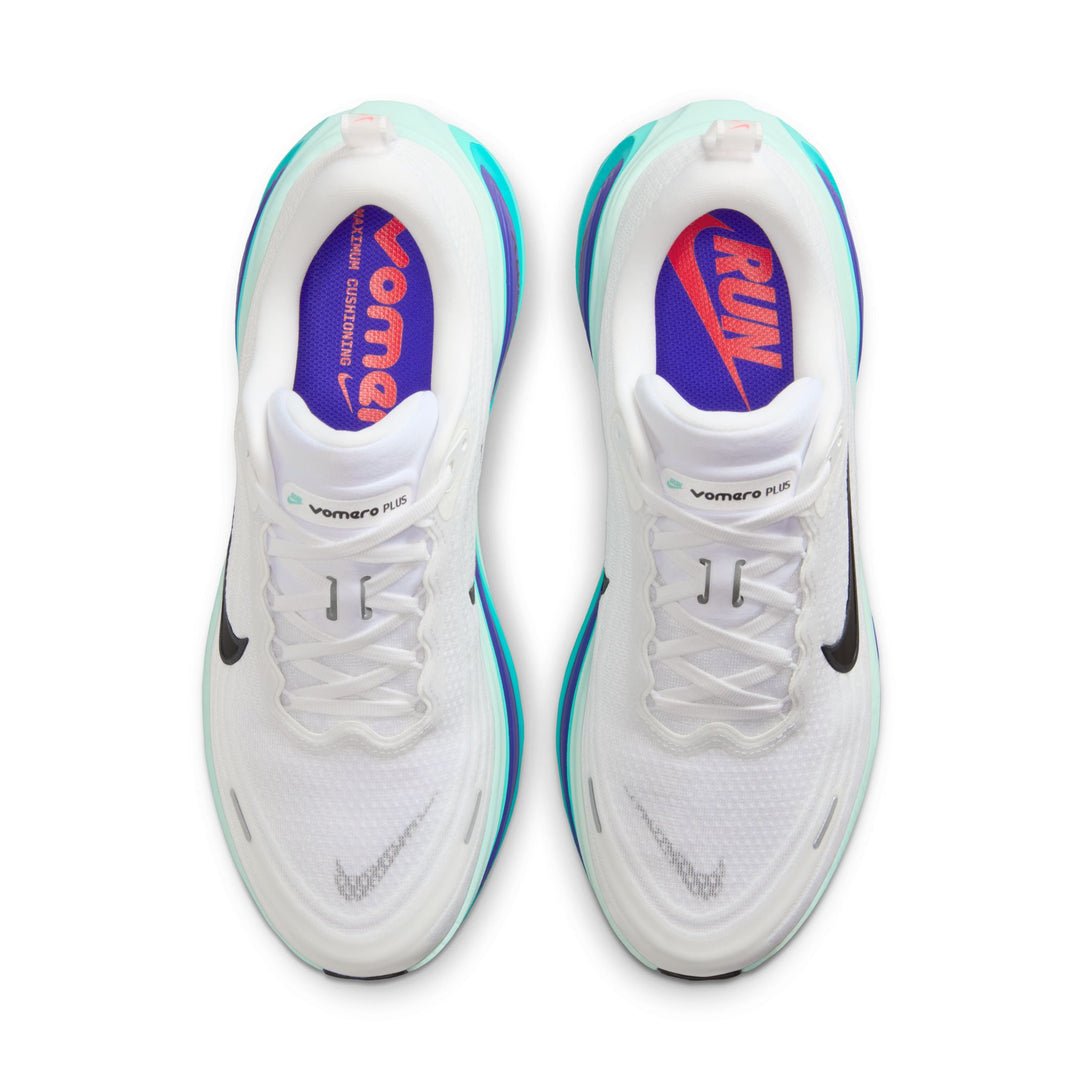 Nike Men's Vomero Plus | WHITE/BLACK - BRIGHT CONCORD - HYPER TURQ - Interval Running