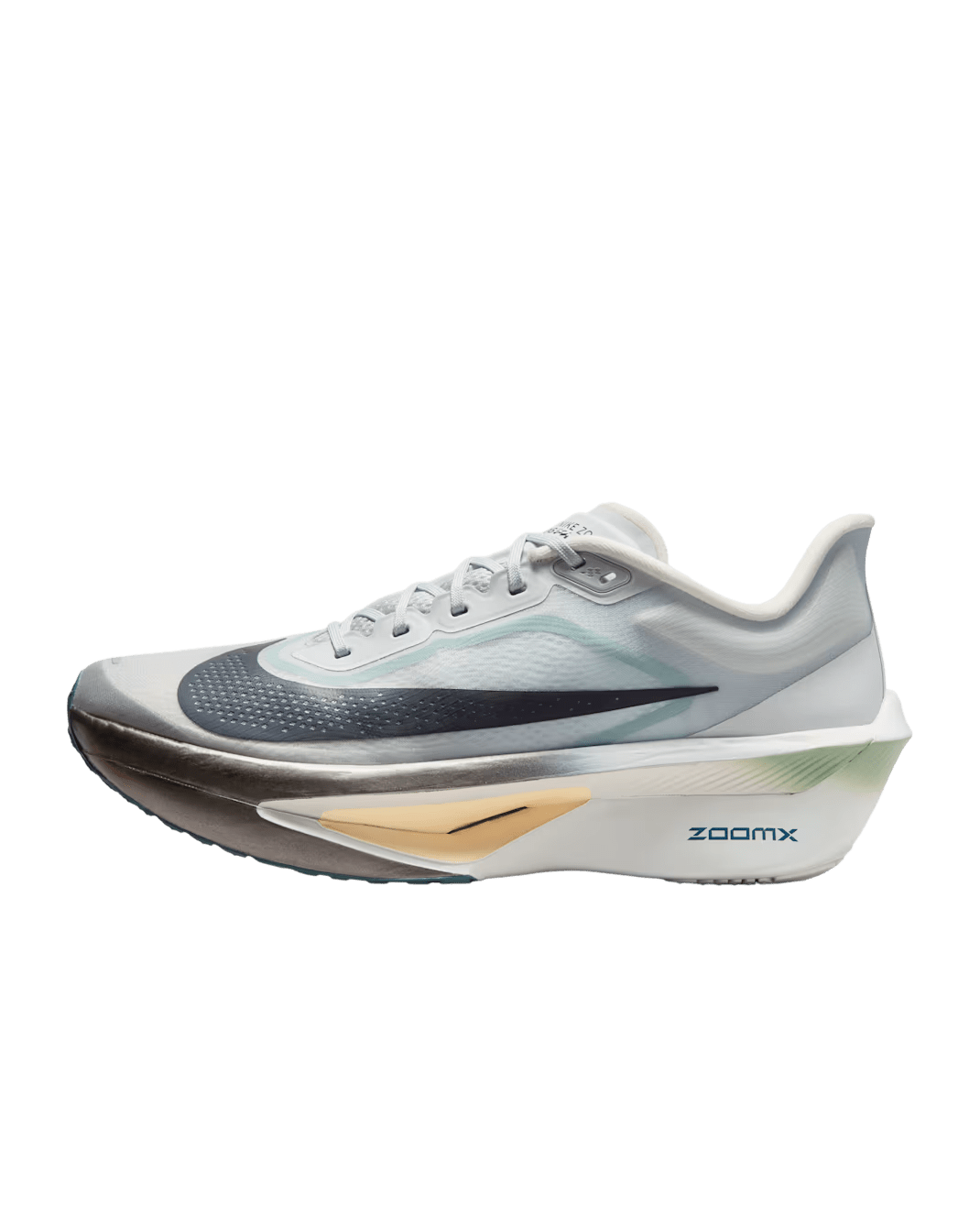 Nike Men's Zoom Fly 6 - Pure Platinum/Grey Fog/Ice Peach/Dark Obsidian - Interval Running