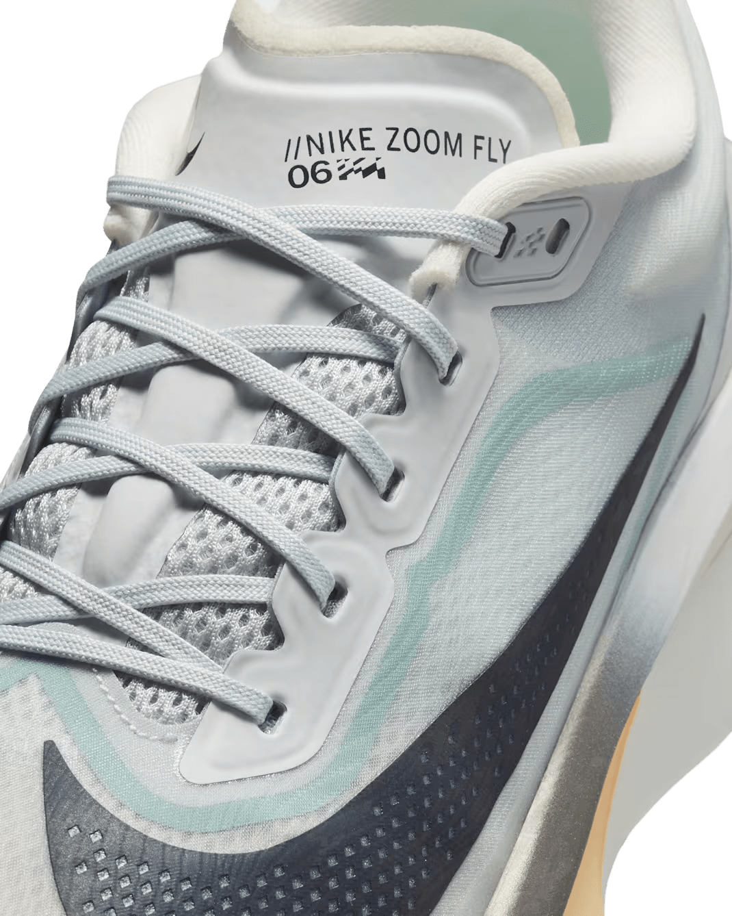 Nike Men's Zoom Fly 6 - Pure Platinum/Grey Fog/Ice Peach/Dark Obsidian - Interval Running