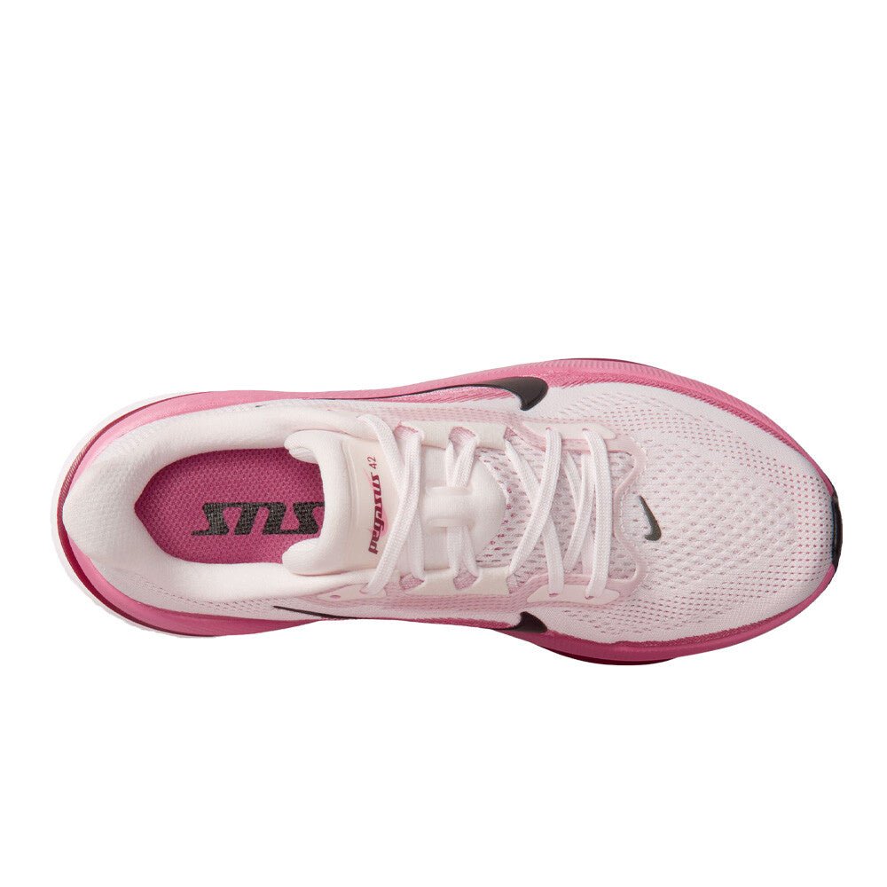 Nike Women's Pegasus 42 - Pearl Pink / Black / Peony / Team Crimson - Interval Running