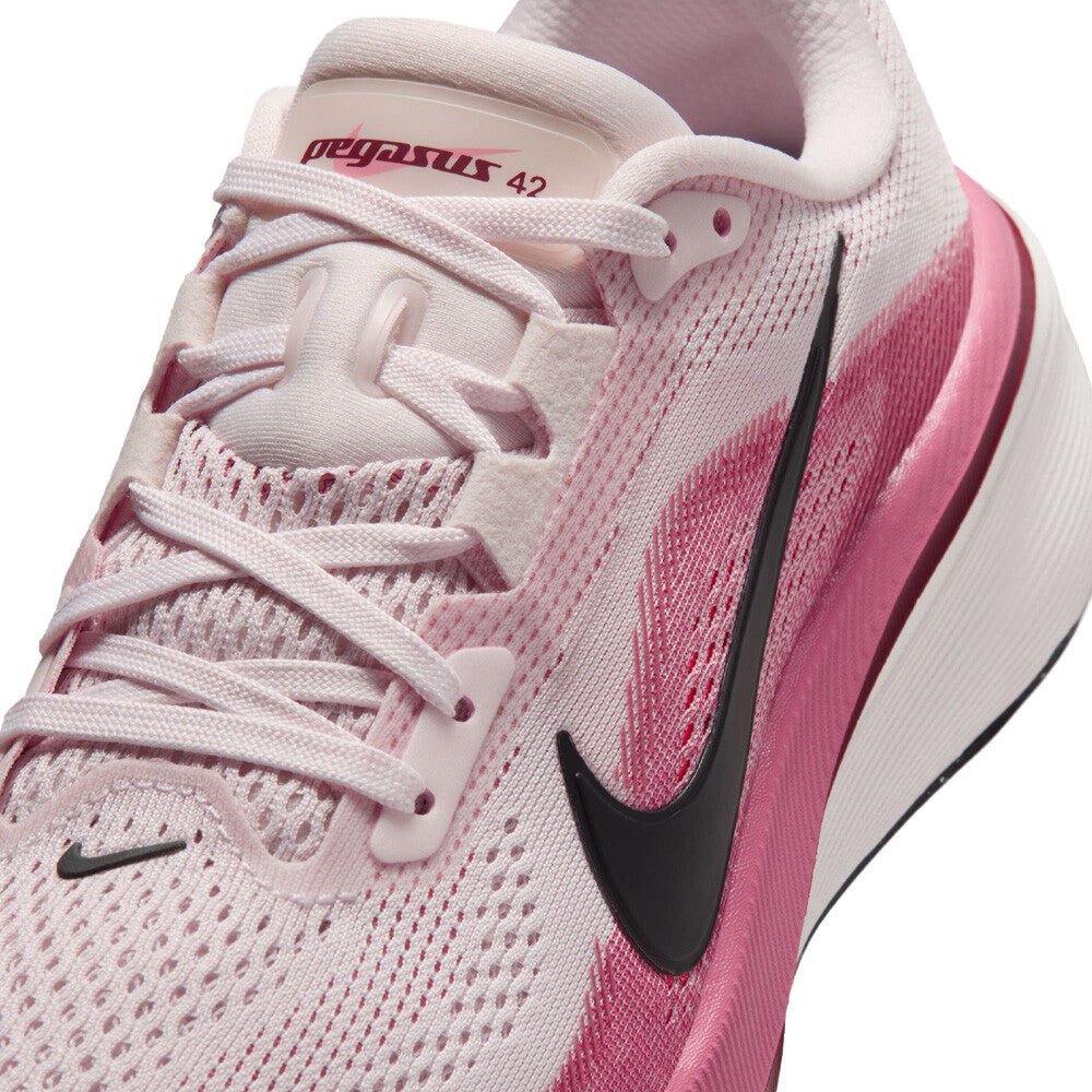 Nike Women's Pegasus 42 - Pearl Pink / Black / Peony / Team Crimson - Interval Running