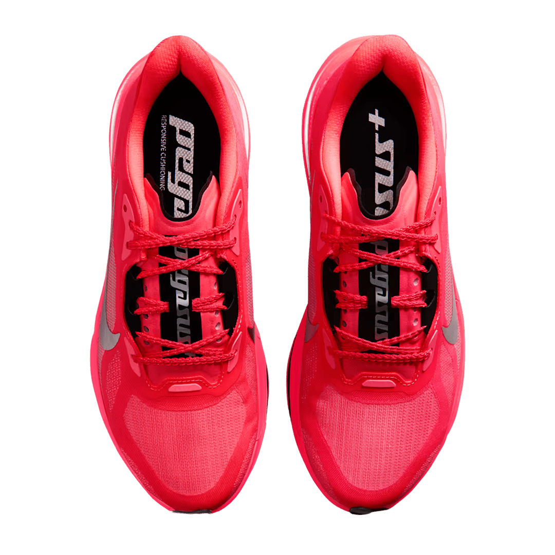 Nike Women's Pegasus Plus 2 – Flash Crimson/Black/White/Metallic Silver - Interval Running