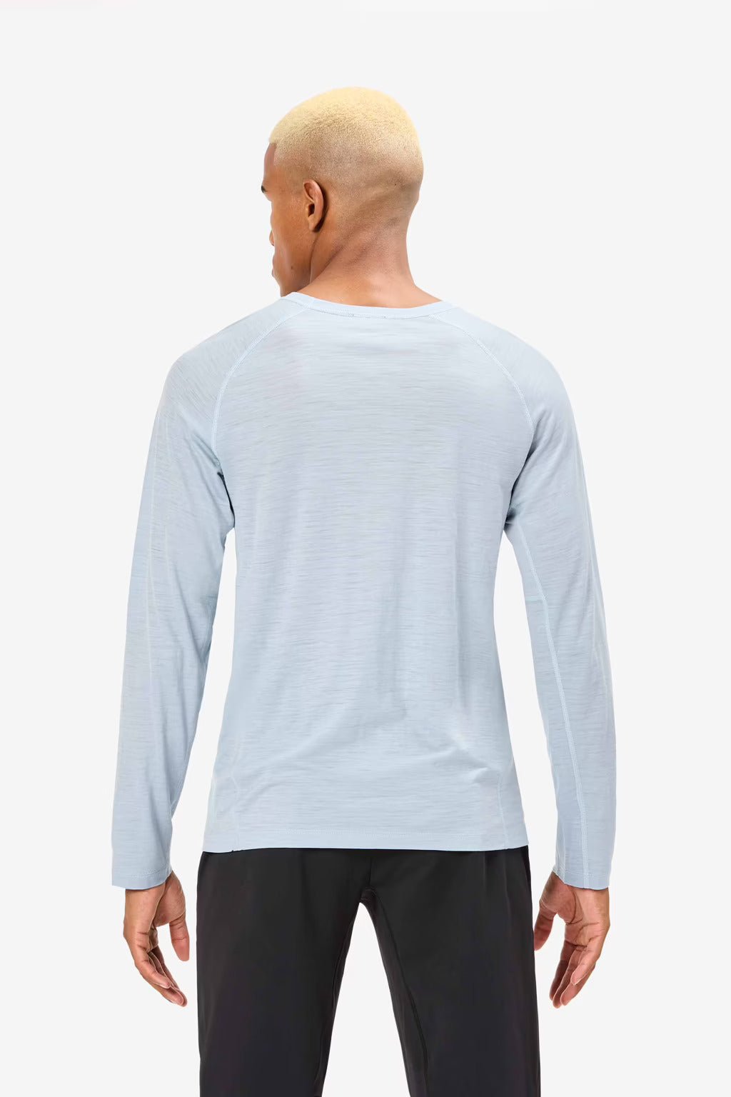 NNORMAL Men's Merino Long Sleeve T-Shirt – Blue - Interval Running