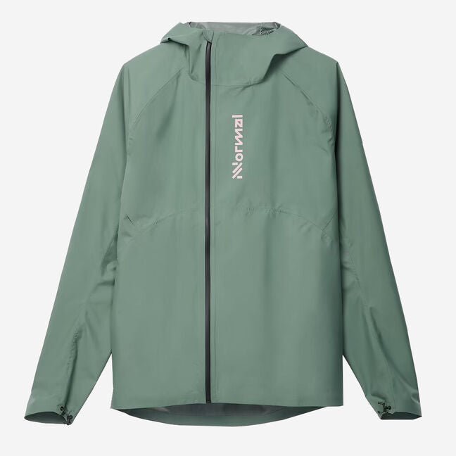 NNORMAL Women's Trail Rain Jacket – Green - Interval Running