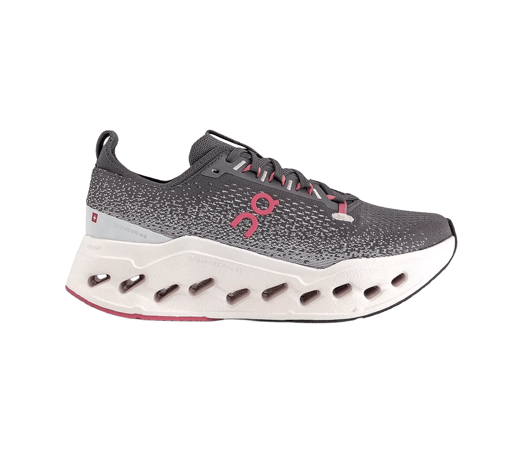 On Women’s Cloudsurfer Max - Pebble / Oyster - Interval Running