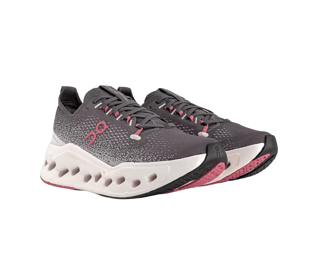 On Women’s Cloudsurfer Max - Pebble / Oyster - Interval Running