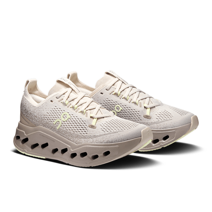 On Women’s Cloudsurfer Max - Pelican / Limelight - Interval Running