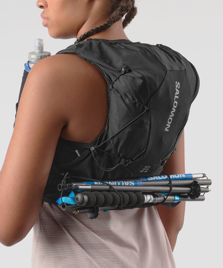 Salomon Advance Skin 12 Women's Running Vest - BLACK / Asphalt - Interval Running