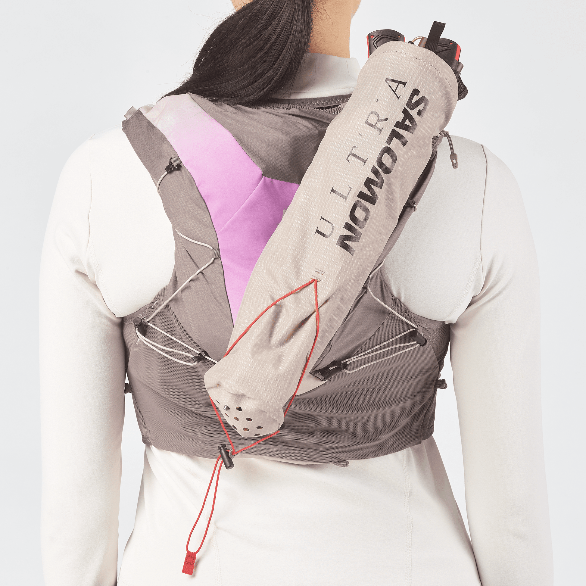 Salomon Advance Skin 12 Women's Running Vest - Iron / Shadow Gray - Interval Running