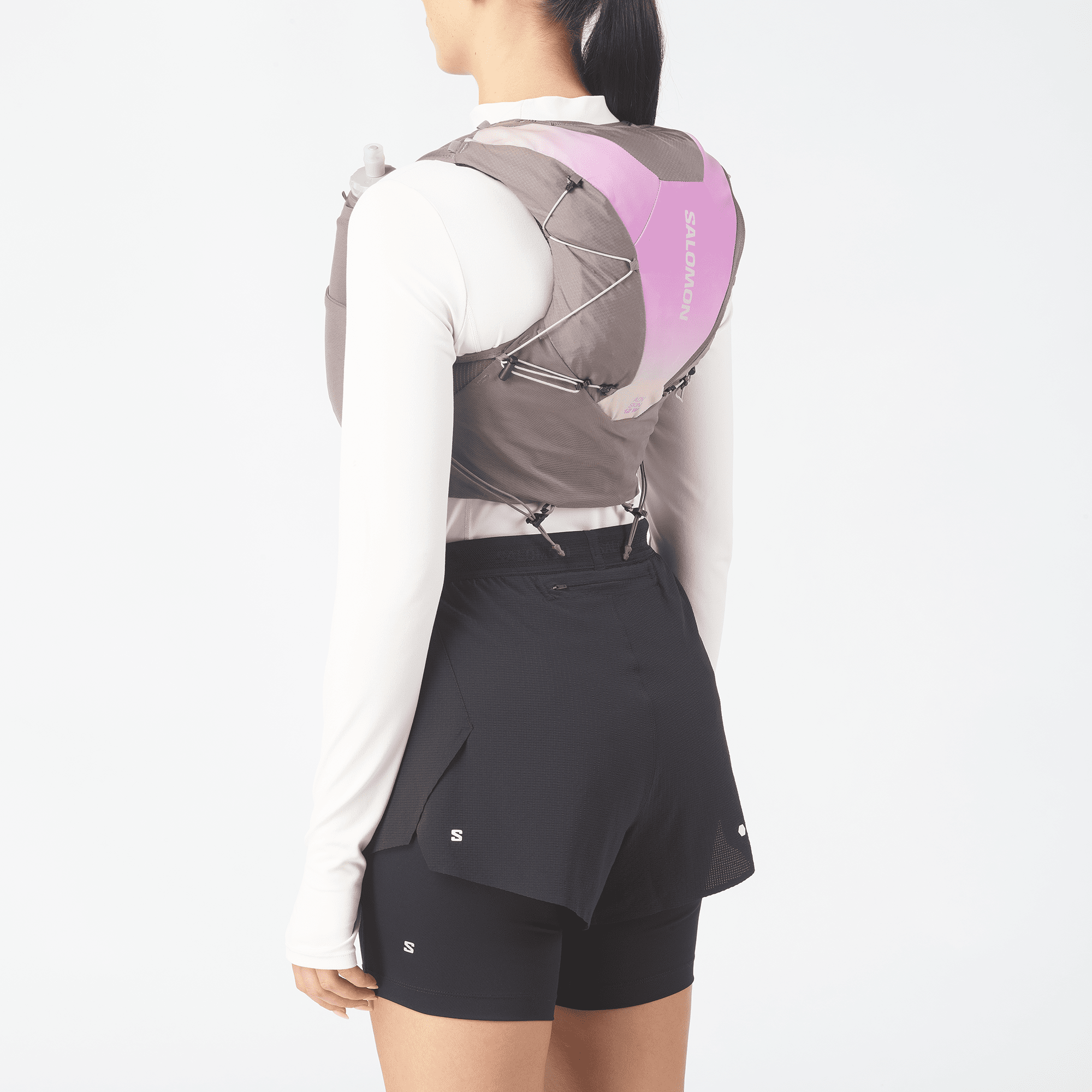 Salomon Advance Skin 12 Women's Running Vest - Iron / Shadow Gray - Interval Running