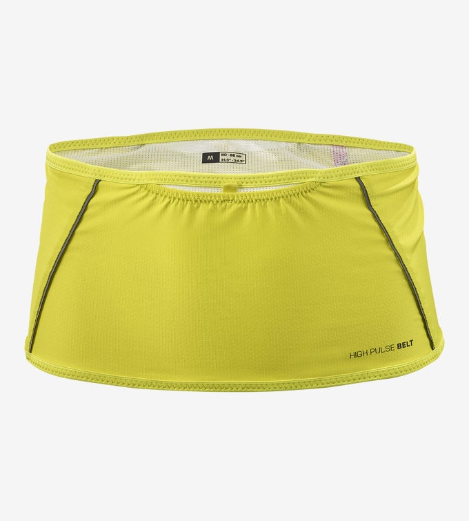 Salomon High Pulse Belt - Sulphur Spring / Glacier Gray - Interval Running