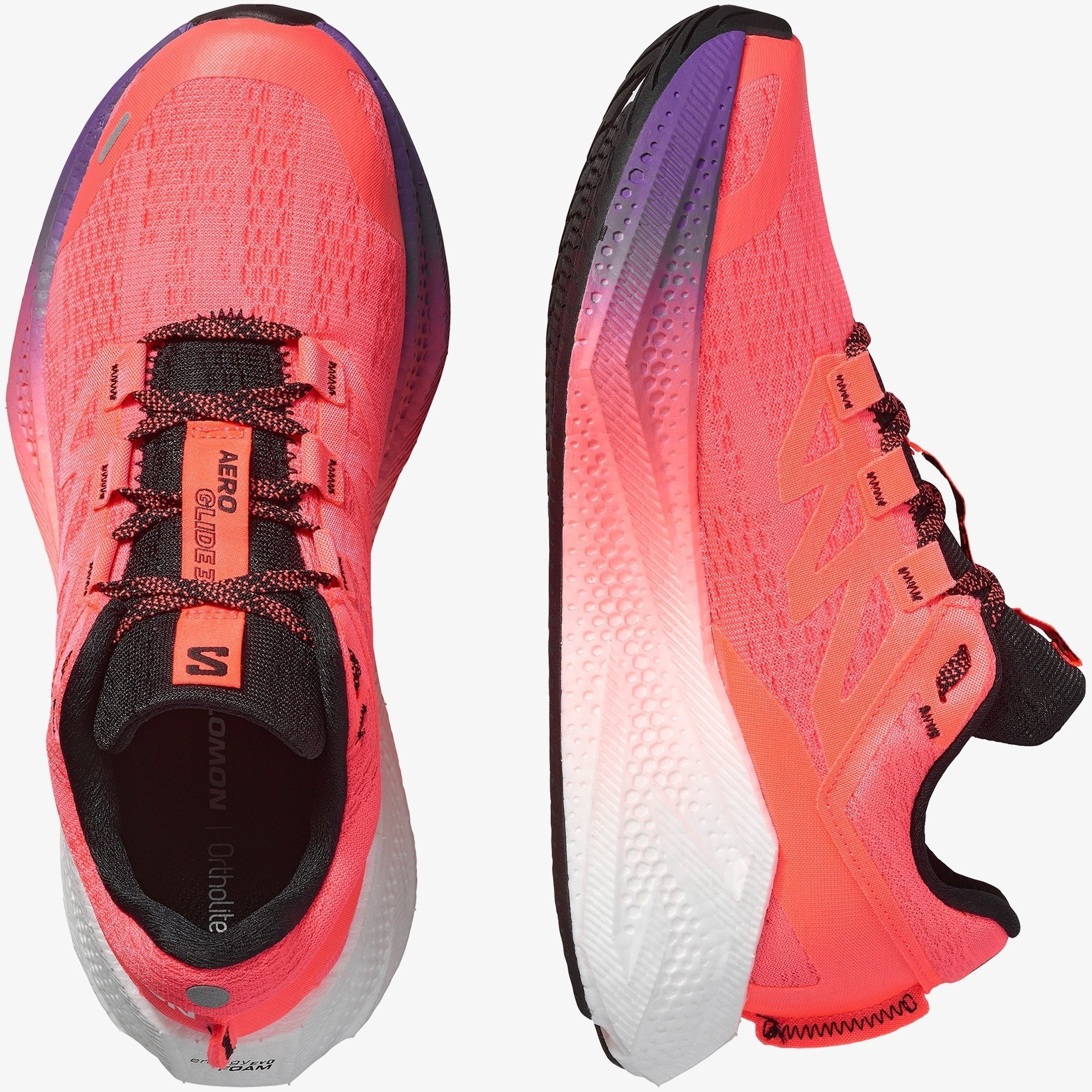 Salomon Men's Aero Glide 3 | Neon Flame / White / Black - Interval Running