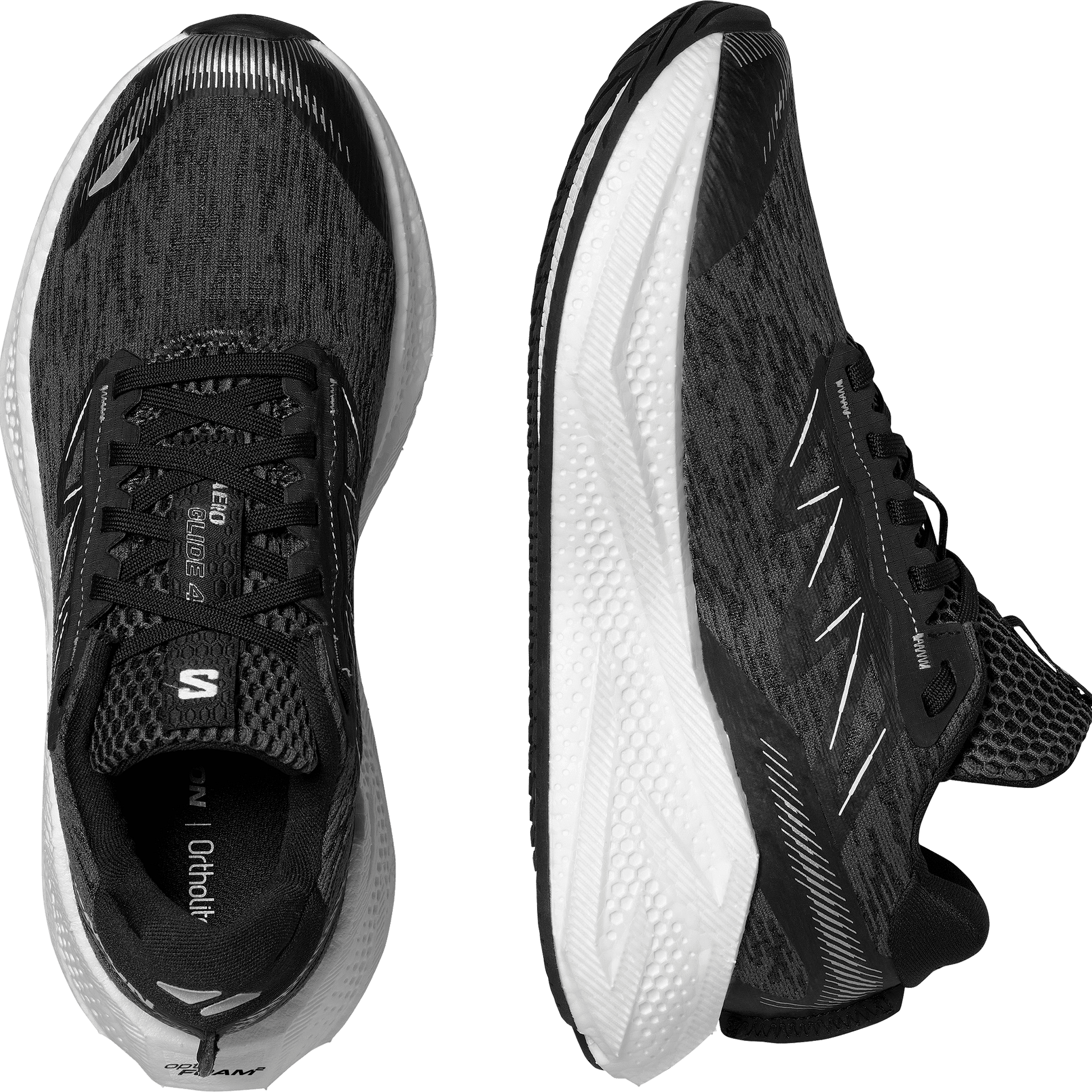 Salomon Men's Aero Glide 4 – Black / White - Interval Running