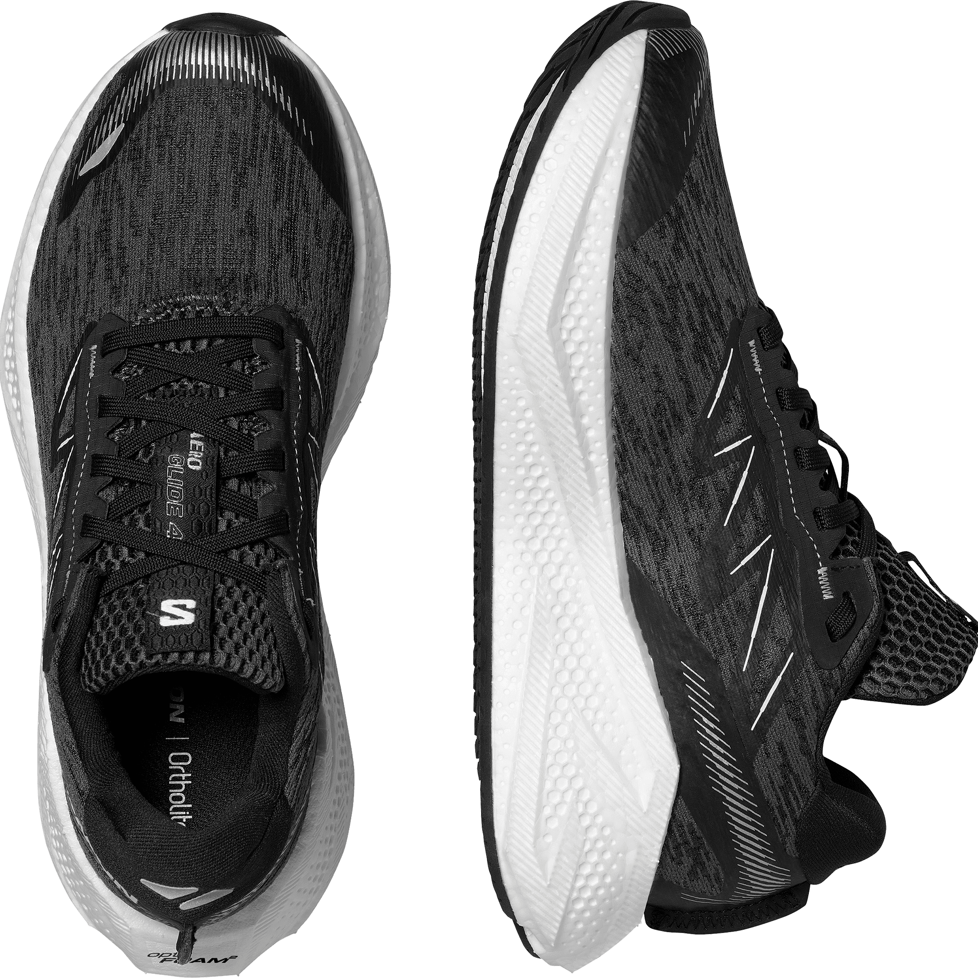 Salomon Men's Aero Glide 4 – Black / White - Interval Running