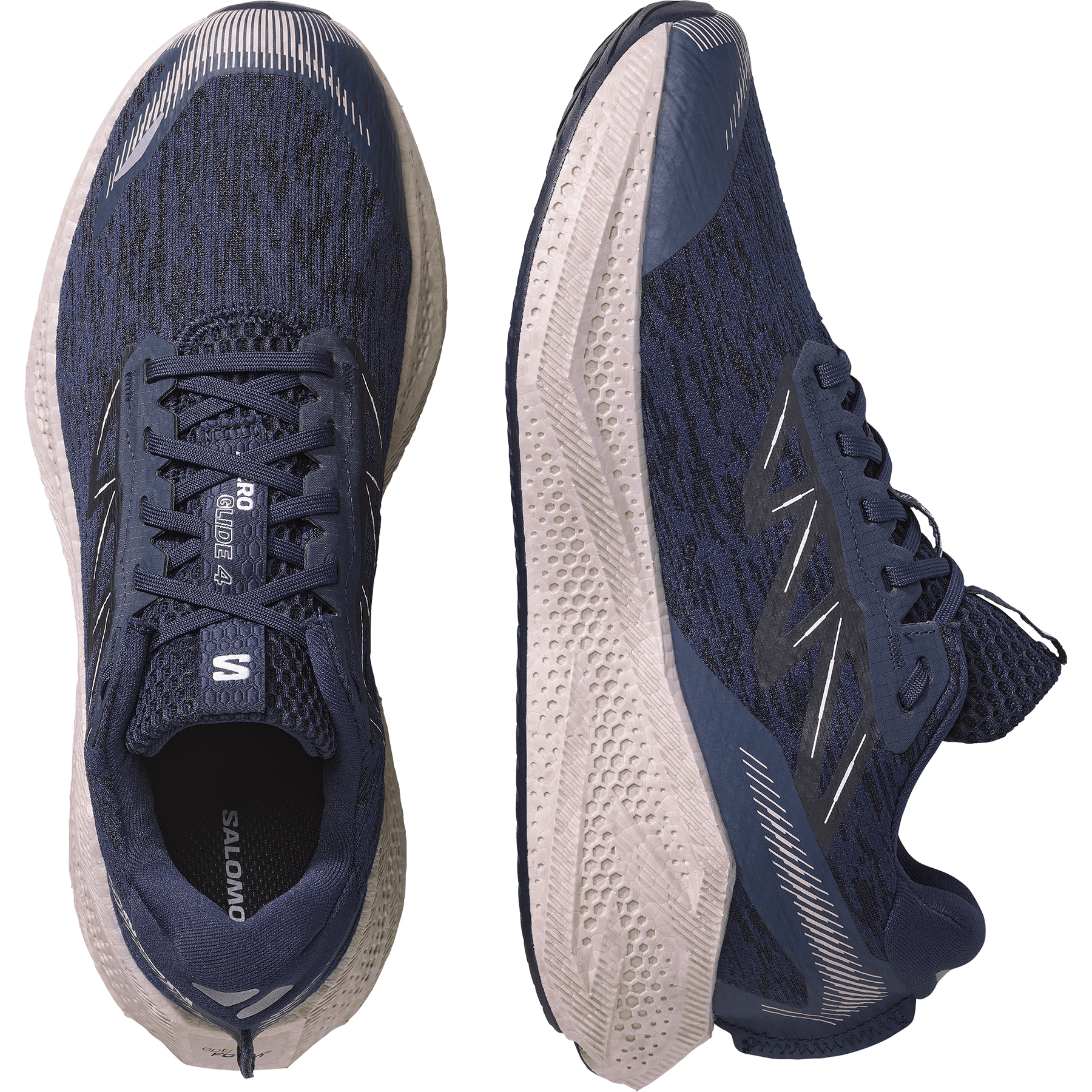 Salomon Men's Aero Glide 4 – Maritime Blue / Silver White / Cloud - Interval Running