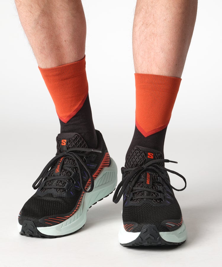 Salomon Men's DRX DEFY GRVL - Black / Cherry Tomato / Bay - Interval Running