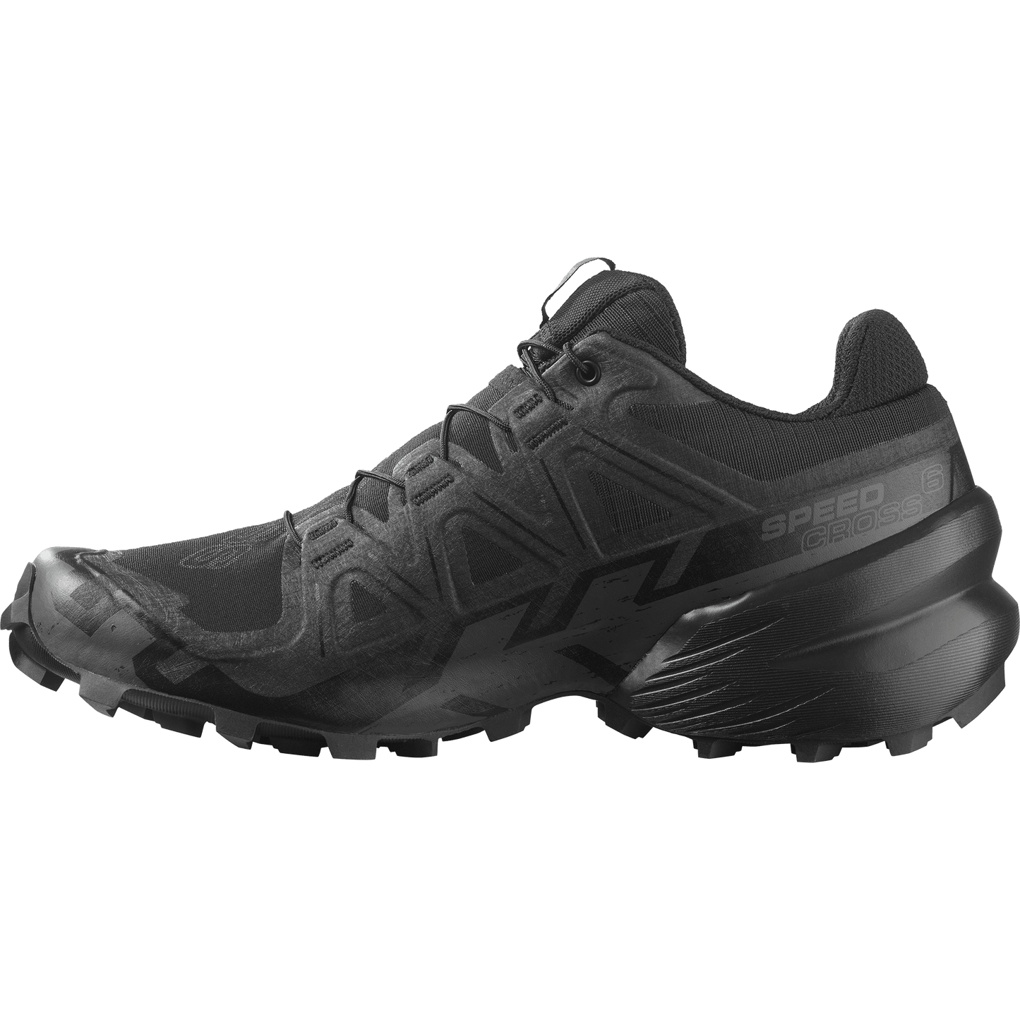 Salomon Men's Speedcross 6 – Black / Black / Phantom - Interval Running