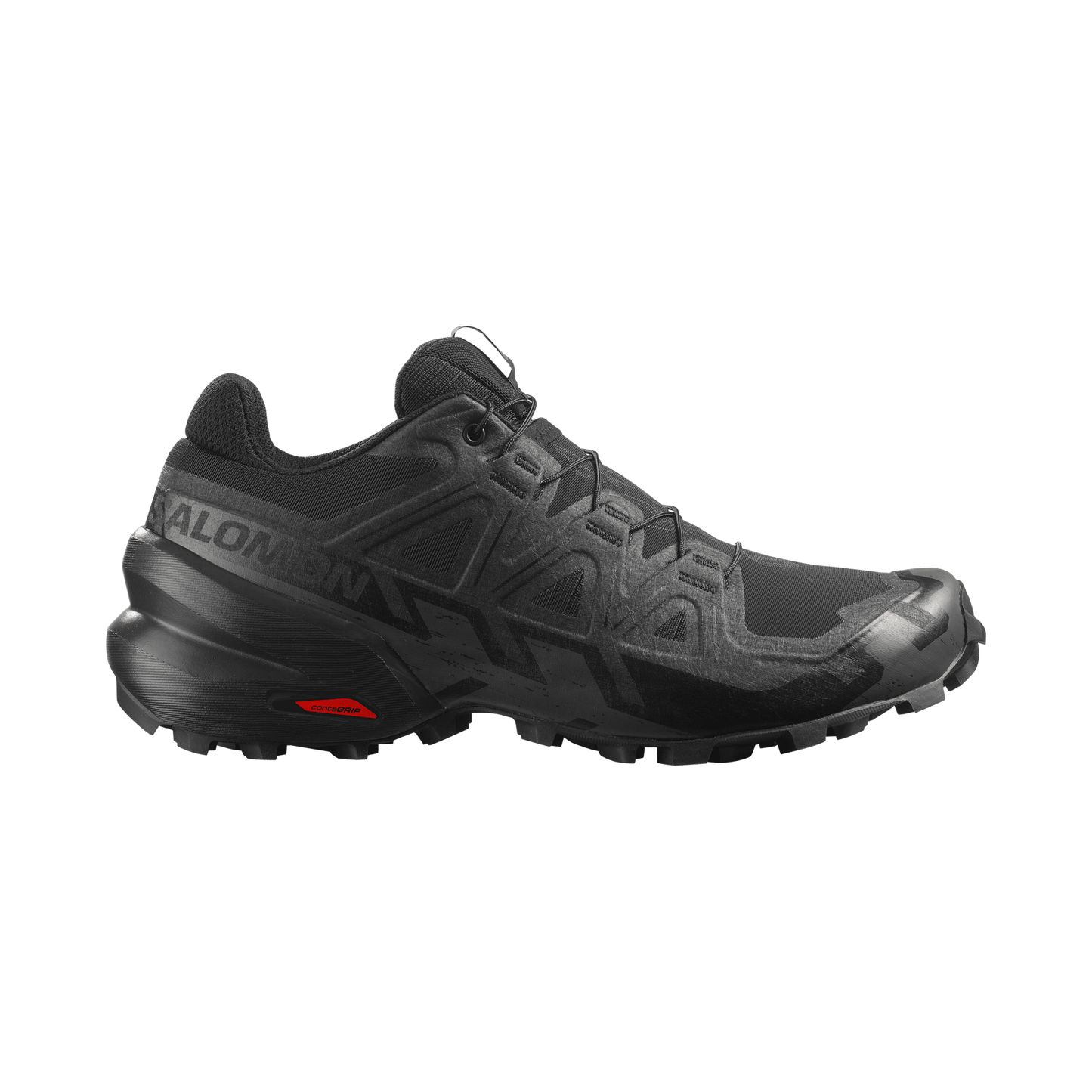 Salomon Men's Speedcross 6 – Black / Black / Phantom - Interval Running