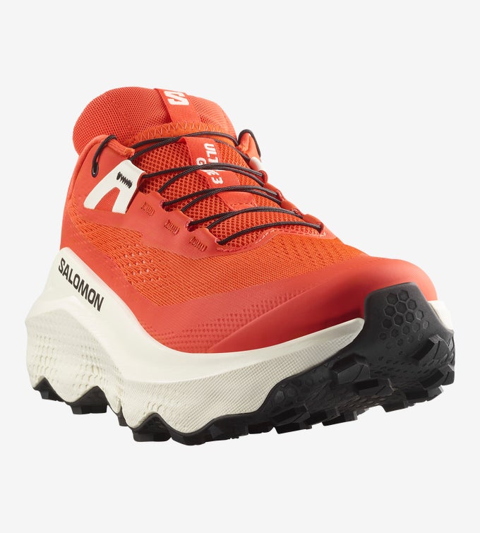 Salomon Men's Ultra Glide 3 – Cherry Tomato / Vanilla Ice / Black - Interval Running