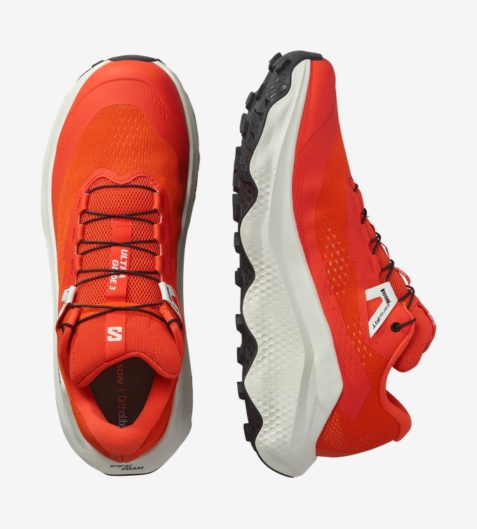 Salomon Men's Ultra Glide 3 – Cherry Tomato / Vanilla Ice / Black - Interval Running