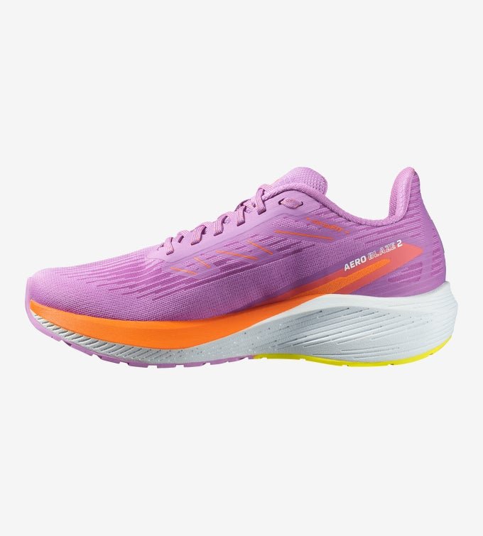 Salomon Women's Aero Blaze 2 - Iris Orchid / Dragon Fire / Sulphur Spring - Interval Running