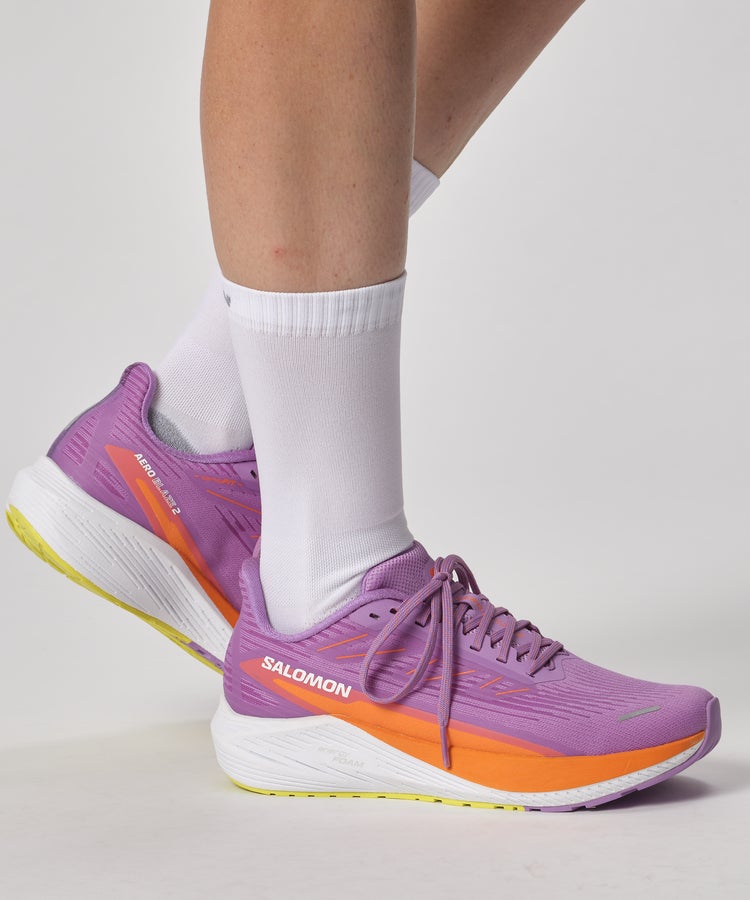 Salomon Women's Aero Blaze 2 - Iris Orchid / Dragon Fire / Sulphur Spring - Interval Running