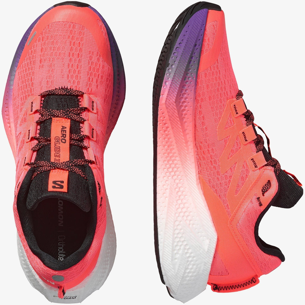 Salomon Women's Aero Glide 3 | Neon Pink / White / Black - Interval Running