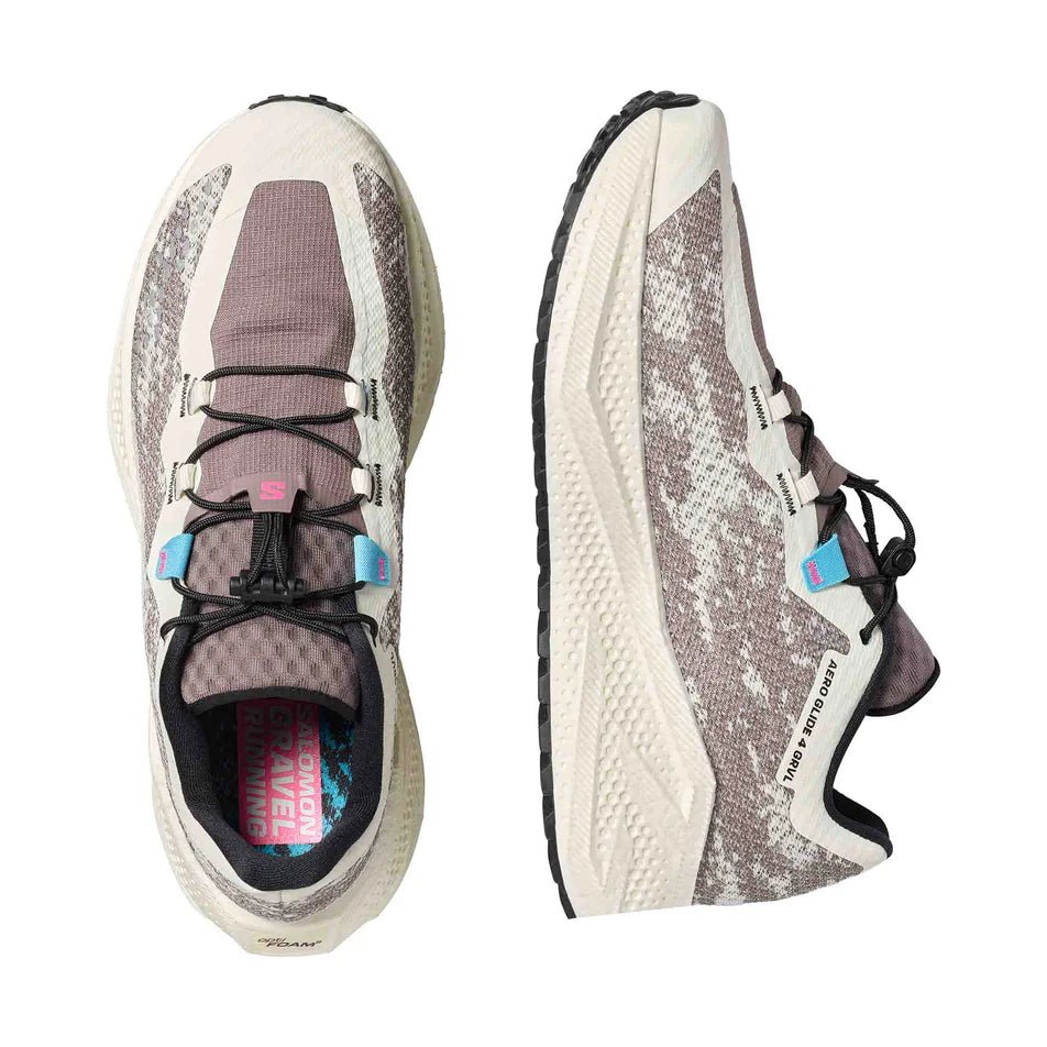 Salomon Women's Aero Glide 4 GRVL - Vanilla Ice / Black - Interval Running