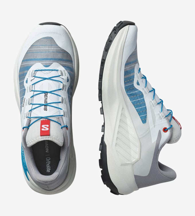 Salomon Women's Genesis - White / Lunar Rock / Transcend Blue - Interval Running