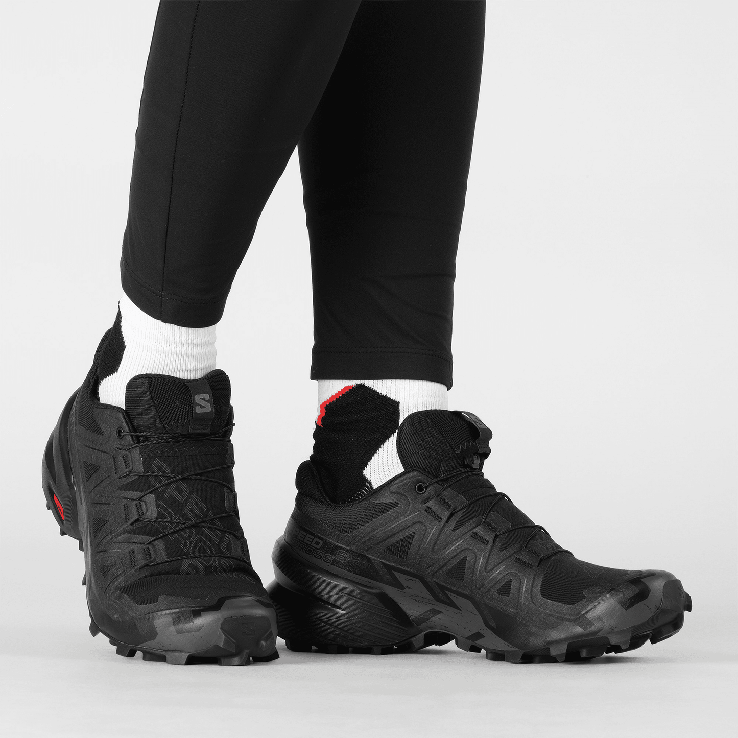 Salomon Women's Speedcross 6 – Black / Black / Phantom - Interval Running