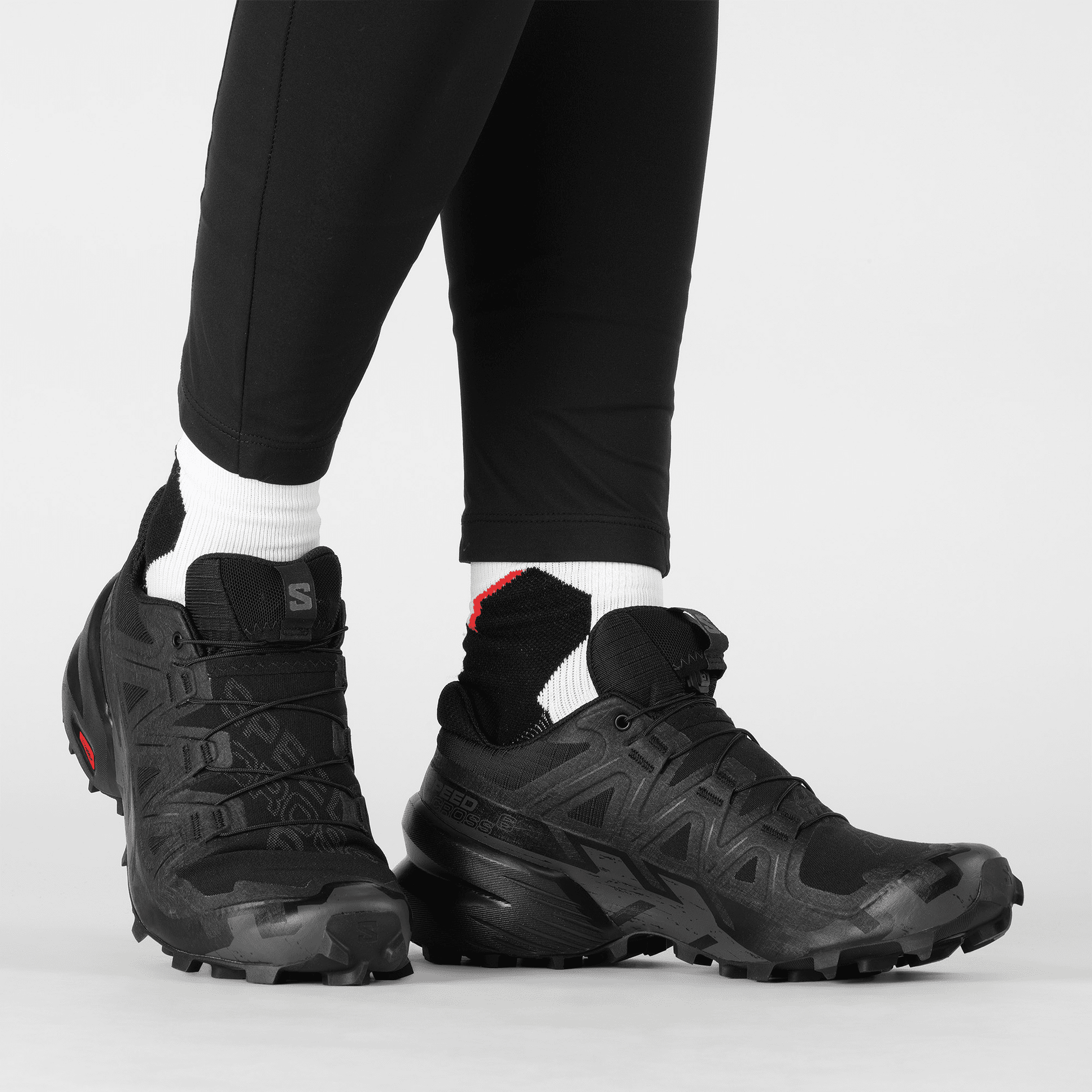 Salomon Women's Speedcross 6 – Black / Black / Phantom - Interval Running