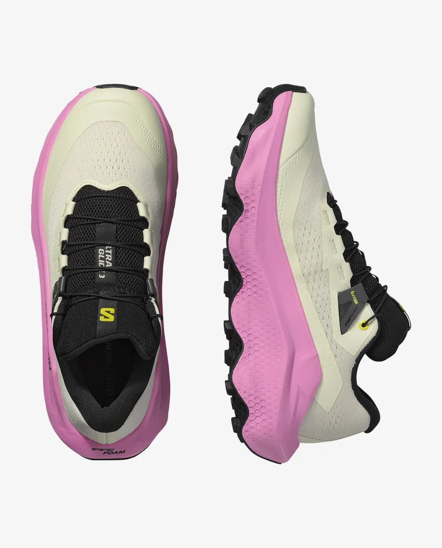 Salomon Women's Ultra Glide 3 | Almond Milk / Cyclamen / Black - Interval Running