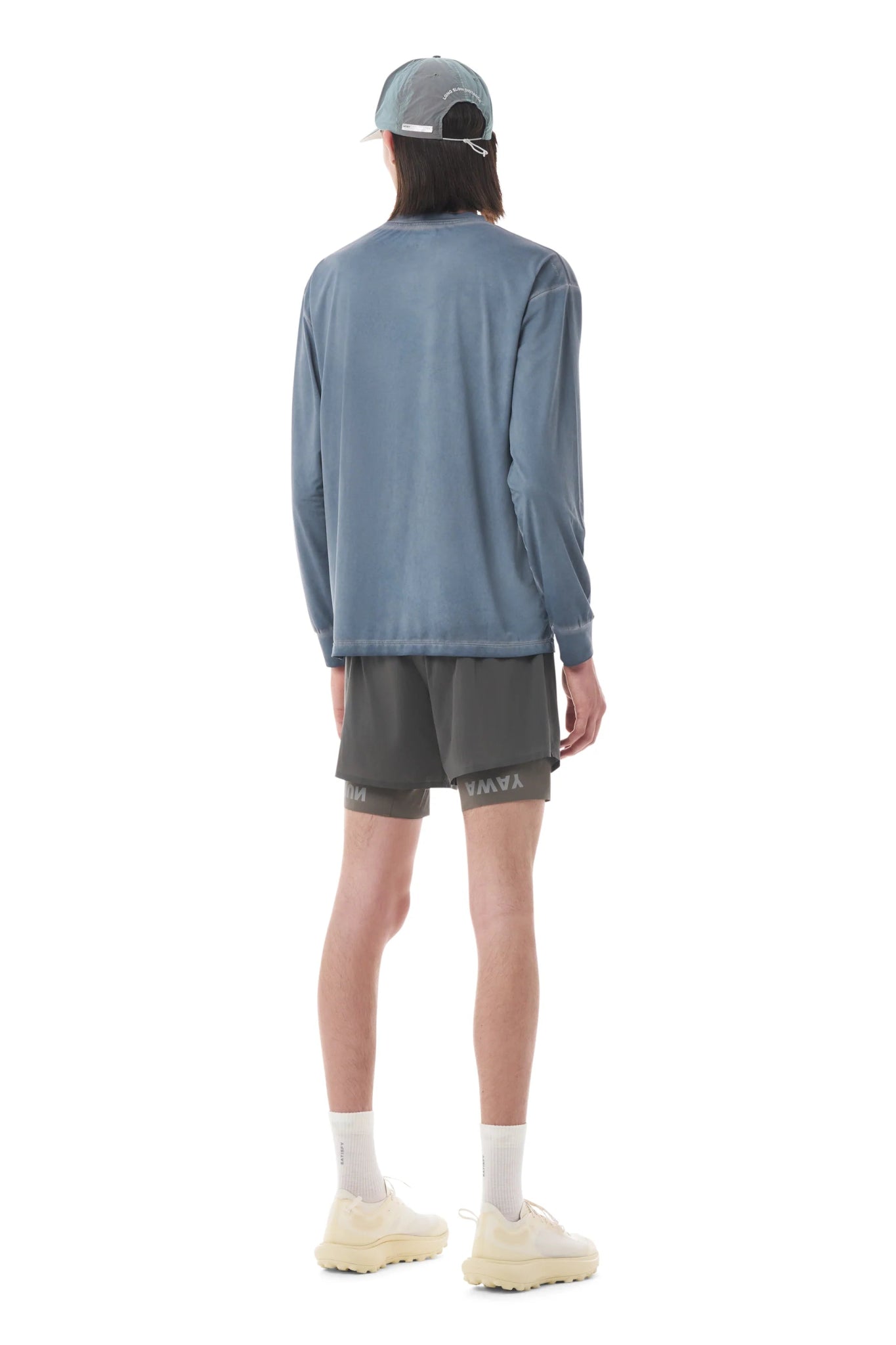 Satisfy AuraLite™ Long Tee | Pigment Slate - Interval Running