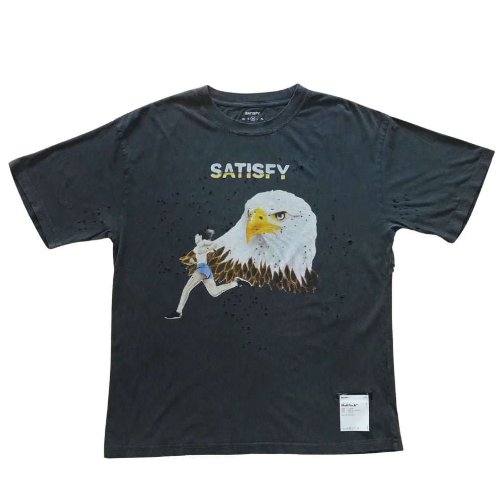 Satisfy MothTech T-Shirt | Aged Black - Interval Running