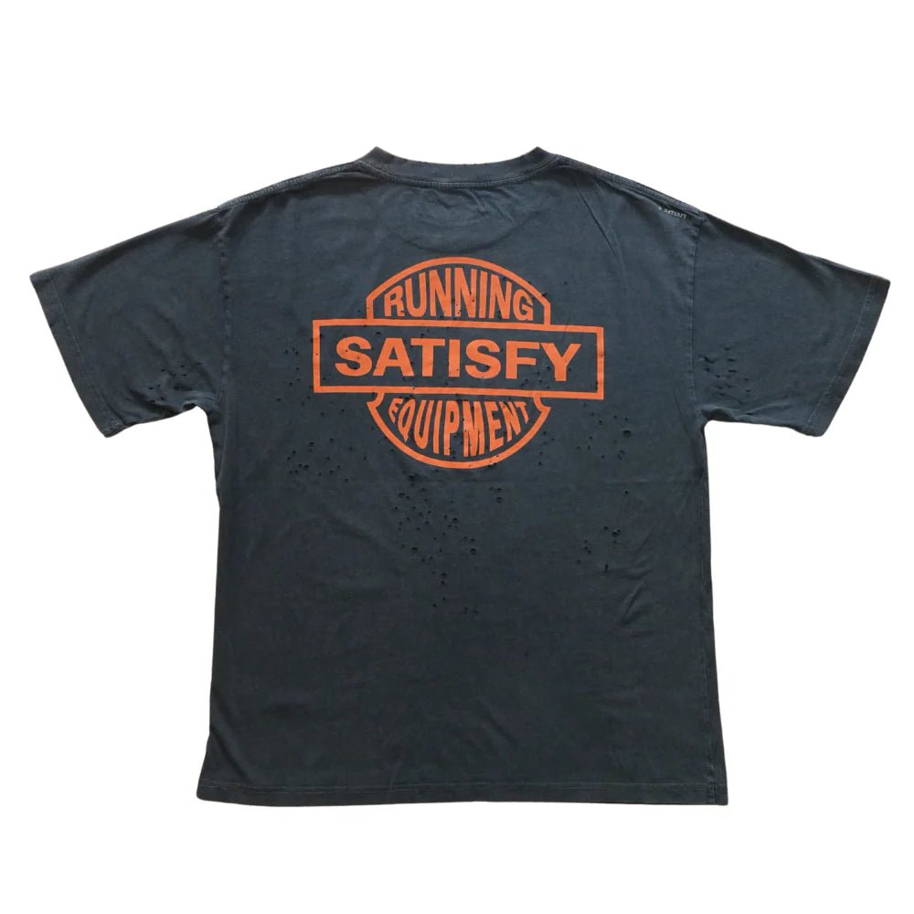 Satisfy MothTech T-Shirt | Aged Black - Interval Running