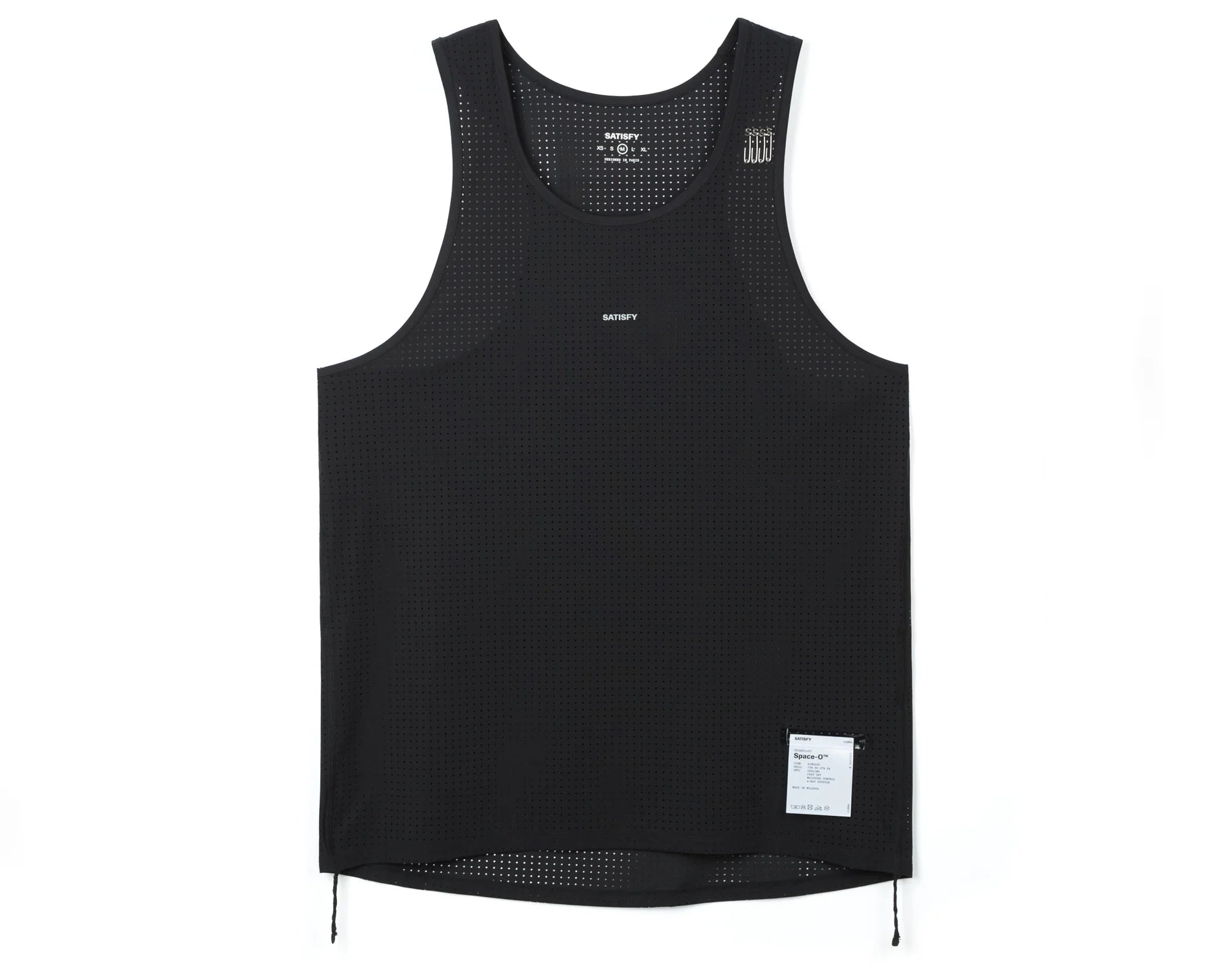 Satisfy Space - O™ Singlet | Black - Interval Running