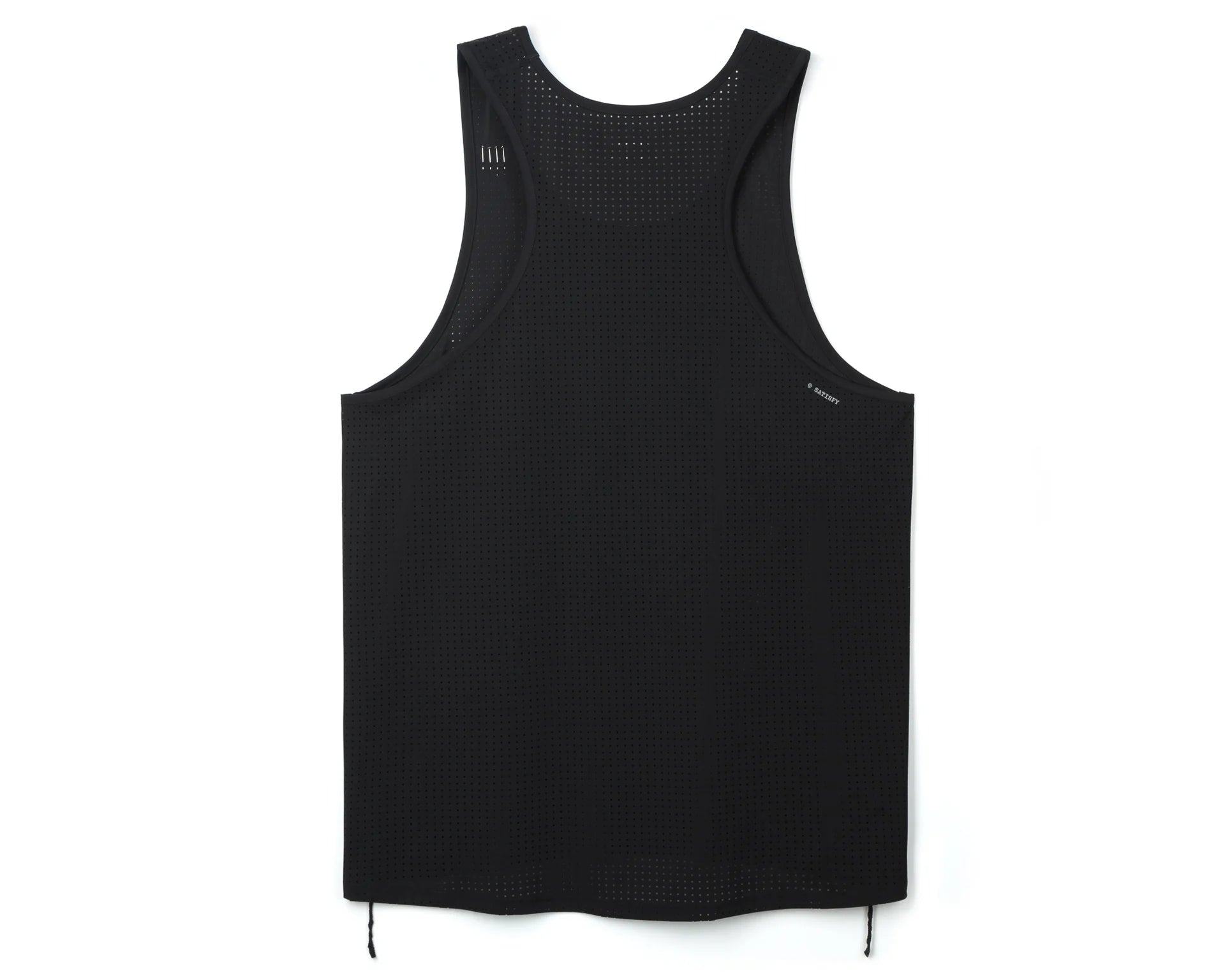 Satisfy Space - O™ Singlet | Black - Interval Running