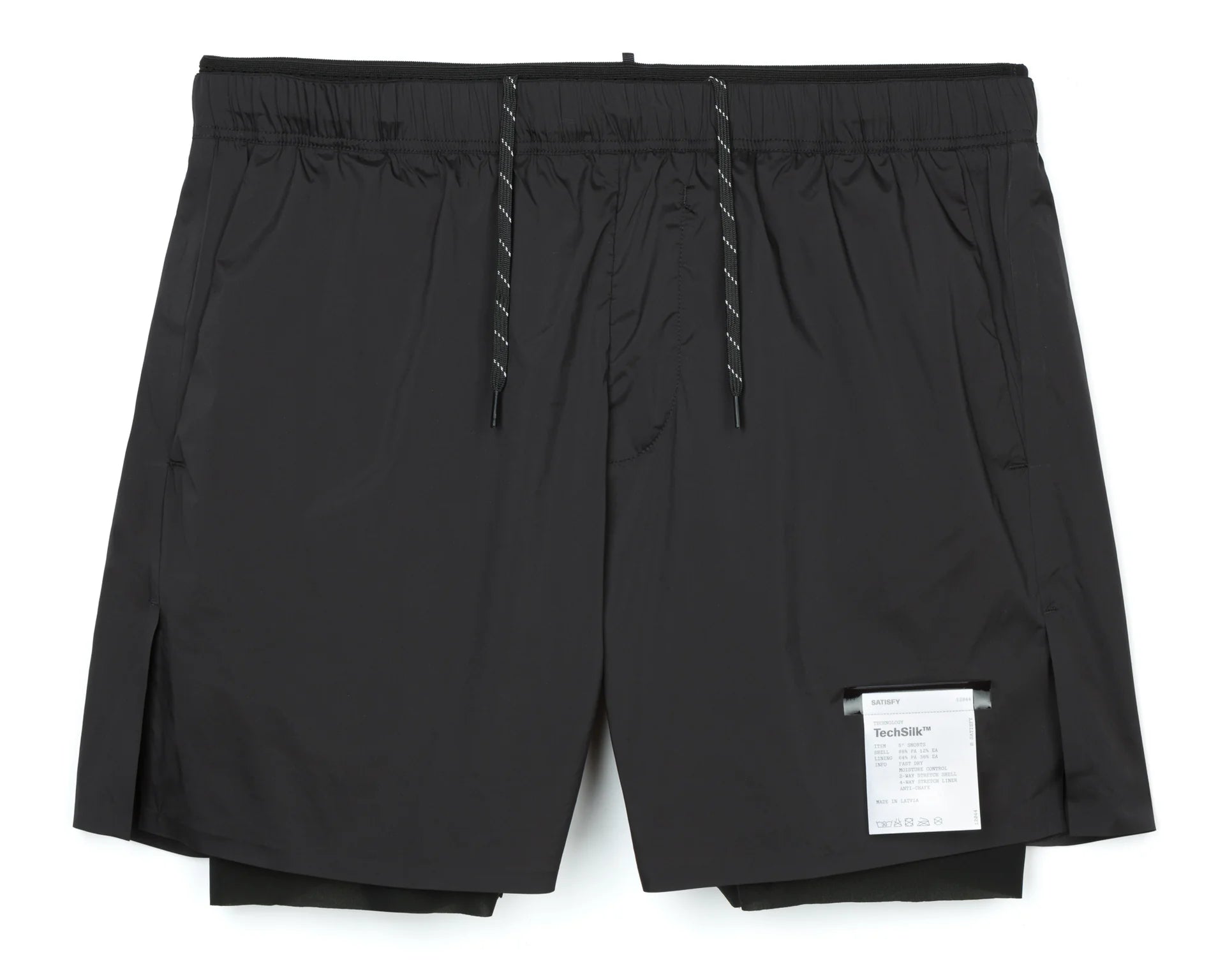 Satisfy TechSilk™ 5" Shorts | Black - Interval Running