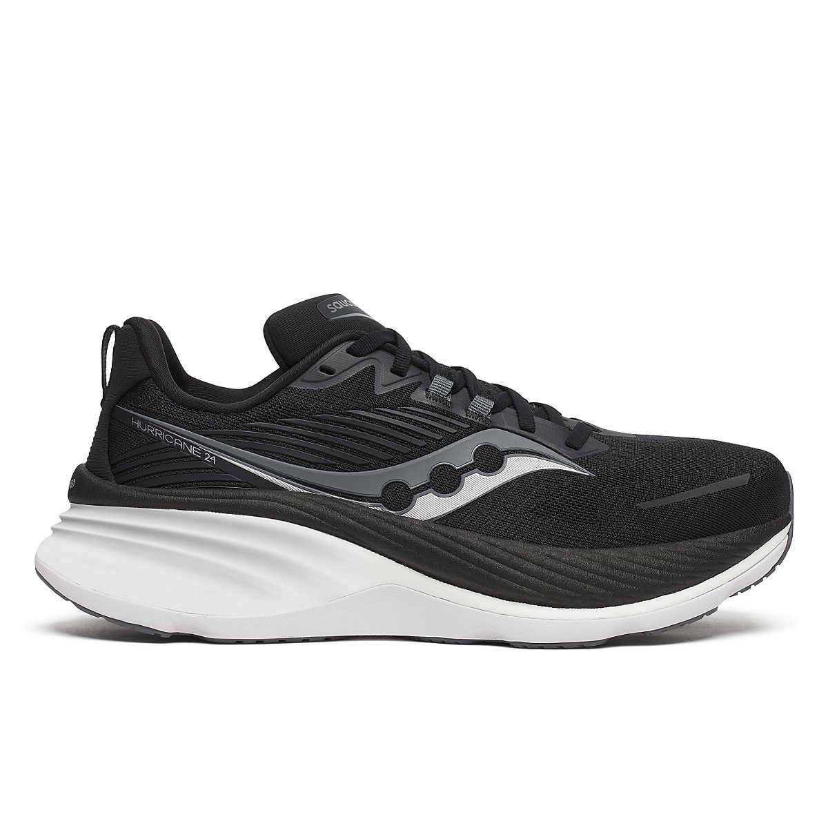 Saucony Men's Hurricane 24 - Black / Carbon - Interval Running