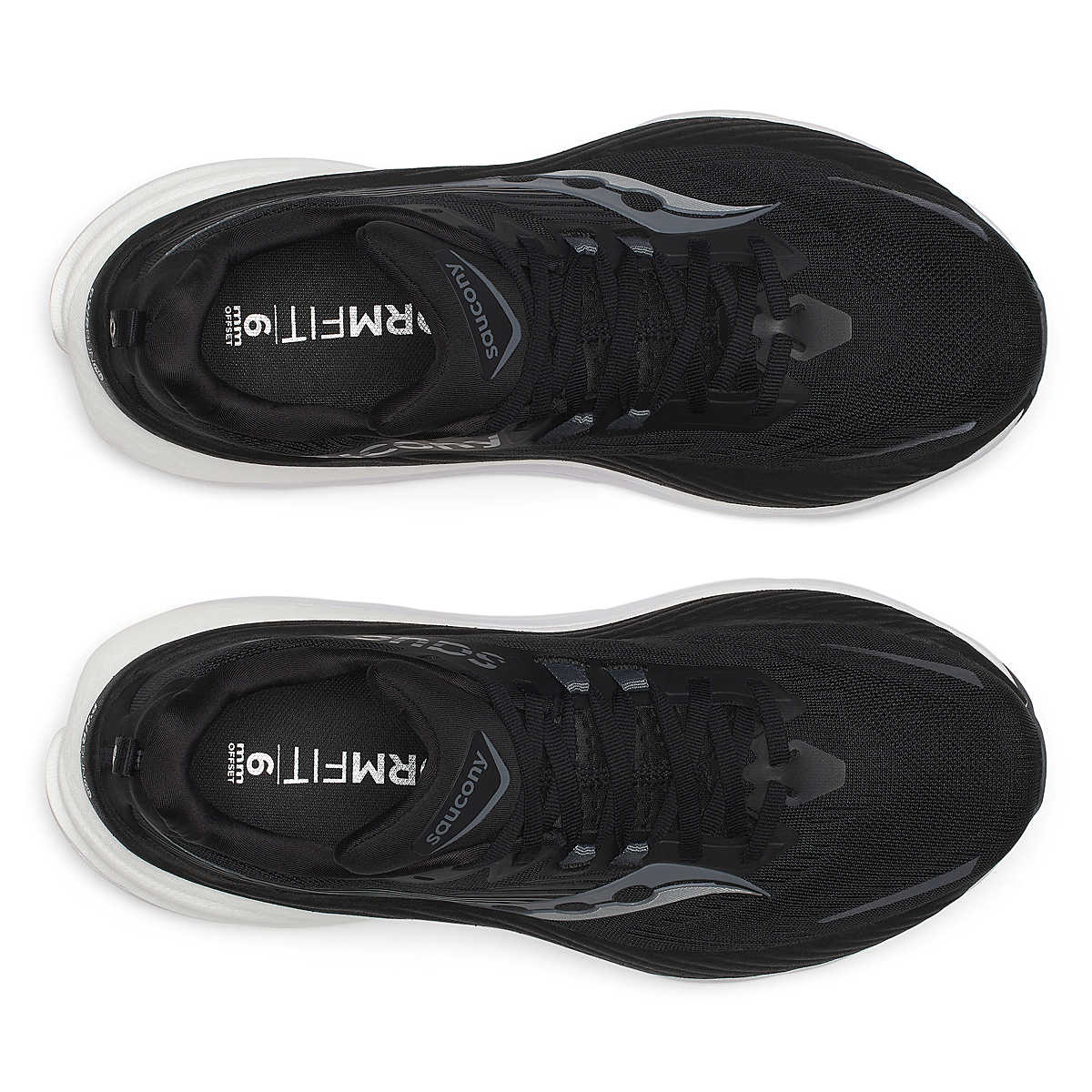 Saucony Men's Hurricane 24 - Black / Carbon - Interval Running