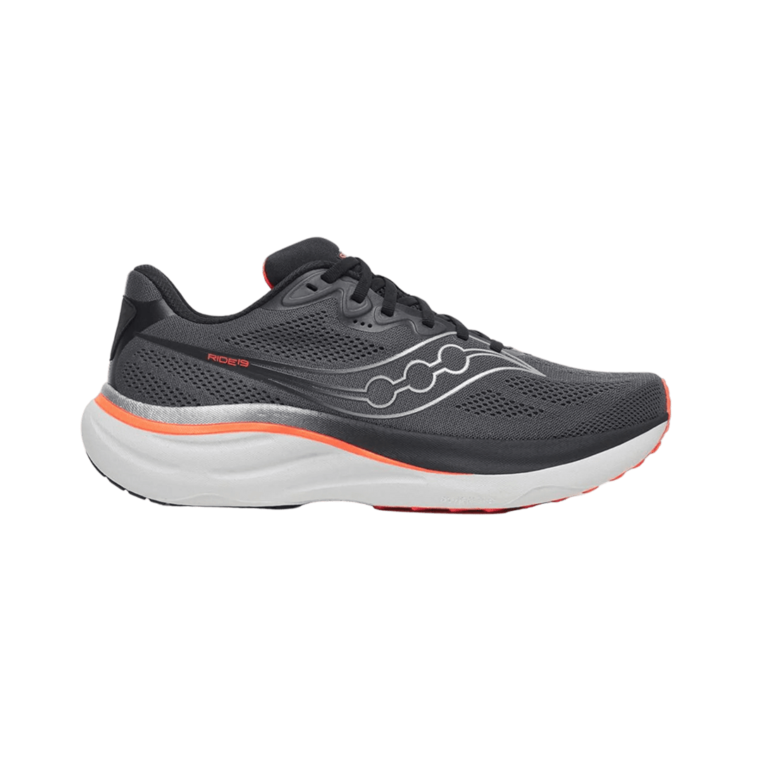 Saucony Men's Ride 19 – Carbon / Black - Interval Running